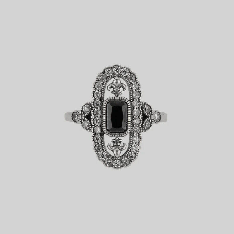 Jewelry Clearance – Final Chance To Save Big VANYA. Vampesque Black Onyx Ring - Silver