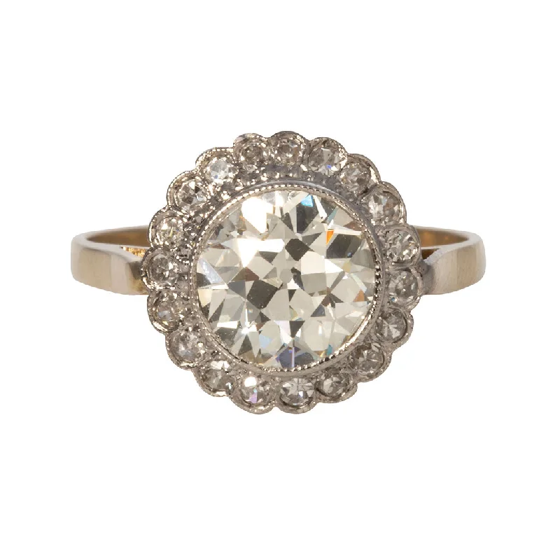 Grab Exquisite Jewelry At The Lowest Prices Victorian 2.14ctw Old European Diamond Cluster Engagement Ring