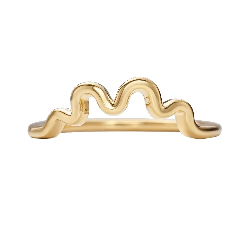 Final Call For Exquisite Jewelry At Reduced Rates Wave Solid Gold Wedding Band