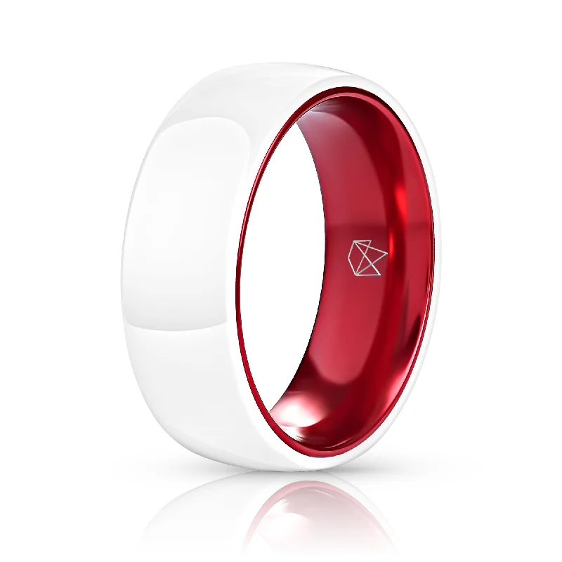 Elegant Jewelry Styles At Budget-Friendly Prices White Ceramic Ring - Resilient Red Elegant Jewelry Styles At Budget-Friendly Prices White Ceramic Ring - Resilient Red