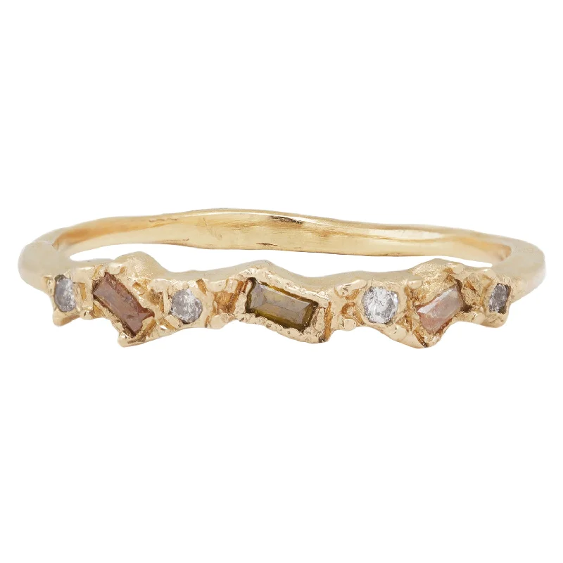 Exclusive Online Discounts On Stylish Jewelry X Gray & Yellow Diamond Scatter Ring