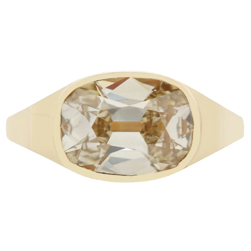 Upgrade Your Jewelry Collection For Less Yellow Diamond Oval Signet Ring