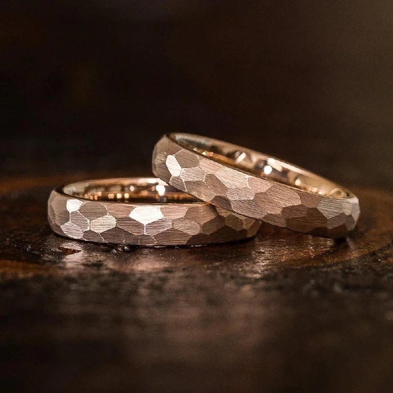 Limited-Time Jewelry Sale – Elegant Styles At Less "Zeus" Womens Hammered Tungsten Carbide Ring- Rose Gold Plate- 4mm Limited-Time Jewelry Sale – Elegant Styles At Less "Zeus" Womens Hammered Tungsten Carbide Ring- Rose Gold Plate- 4mm