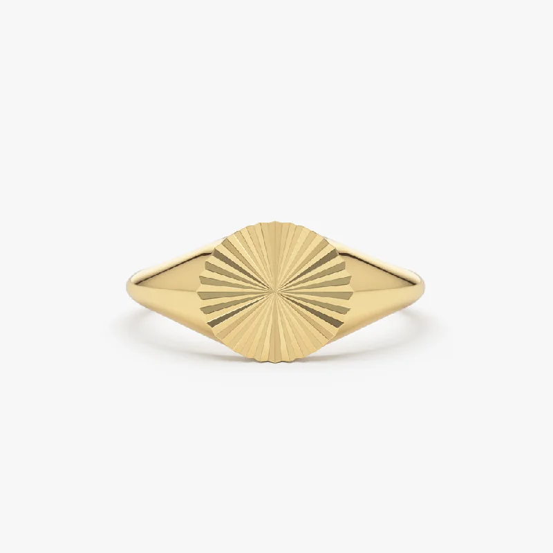 Best Jewelry Sale – Shop Exclusive Designs Now 14k Gold Sun Signet Ring