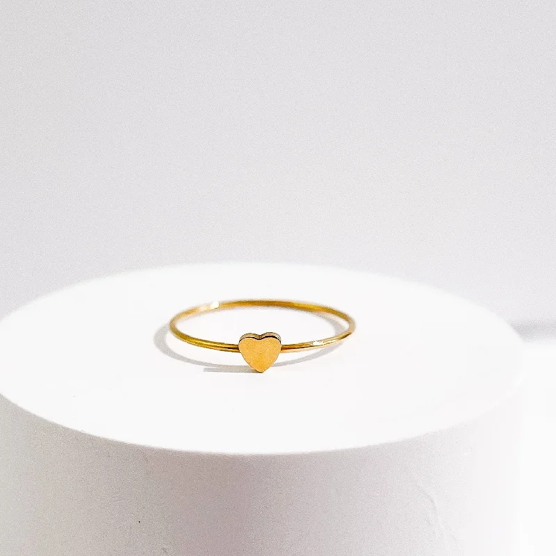 Luxury Jewelry Without The Luxury Price Tag Dainty Heart Ring in Gold