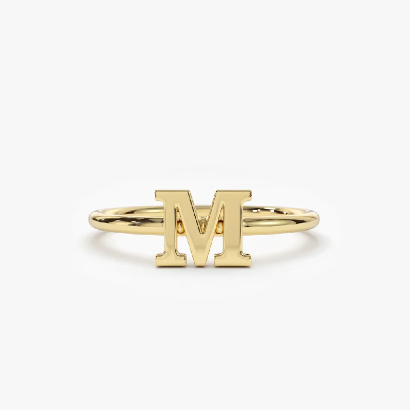 Affordable Luxury Jewelry For Every Occasion 14K Gold Initial Letter Ring