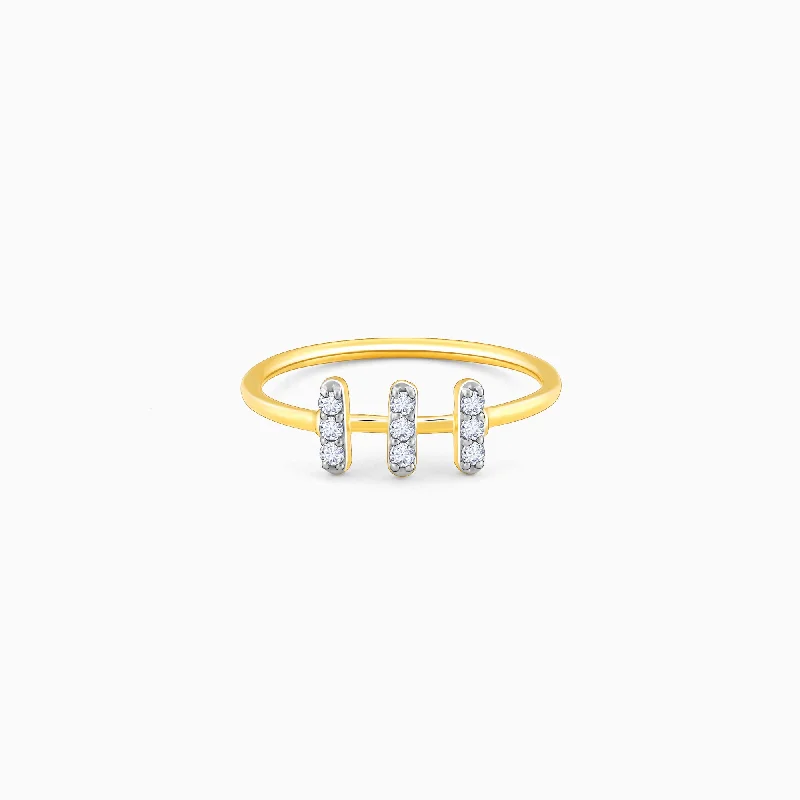 Shop Fine Jewelry With Exclusive Savings Gold Tribar Diamond Ring