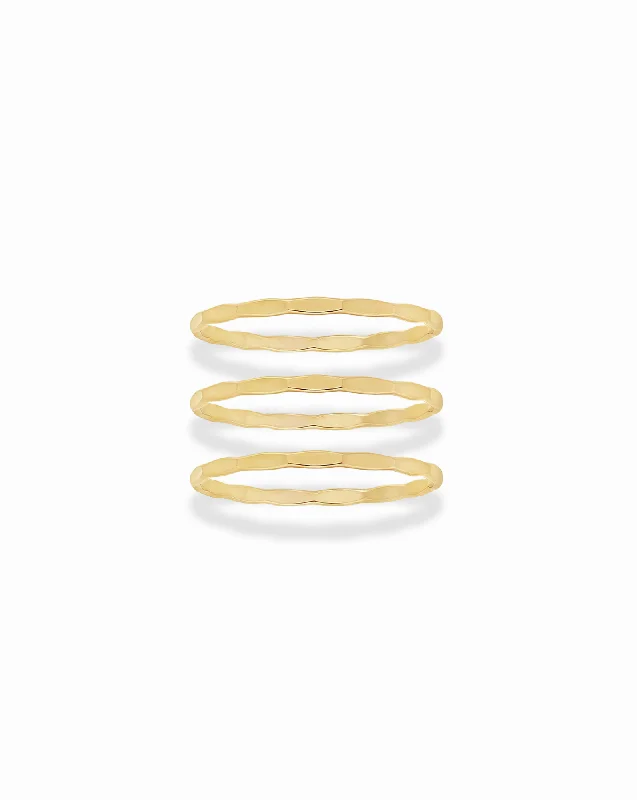 Your Dream Jewelry At Dream Prices – Shop Now Hammered Stacking Ring Set