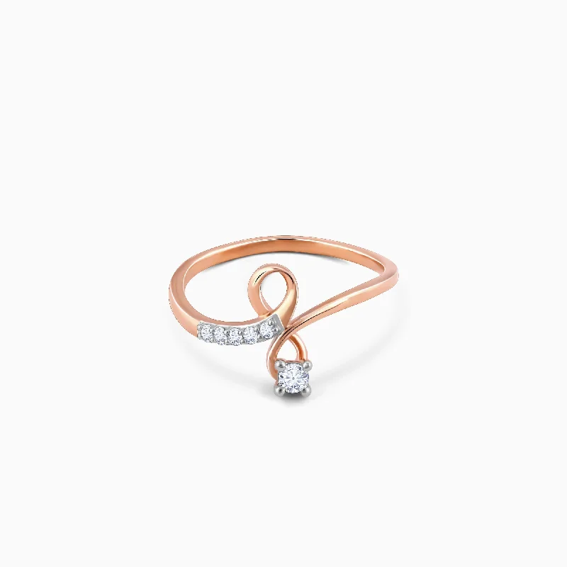 Special Offers On Handcrafted And Designer Jewelry Rose Gold Looped Diamond Ring