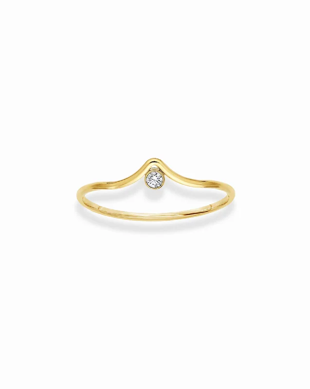 Limited-Stock Jewelry Sale – Shop Before It's Gone Rowe Arc Stacking Ring with CZ