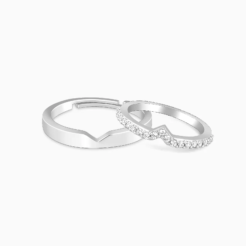 Customized Silver Jewelry For Unique Style Silver Cupid Arrow Couple Bands
