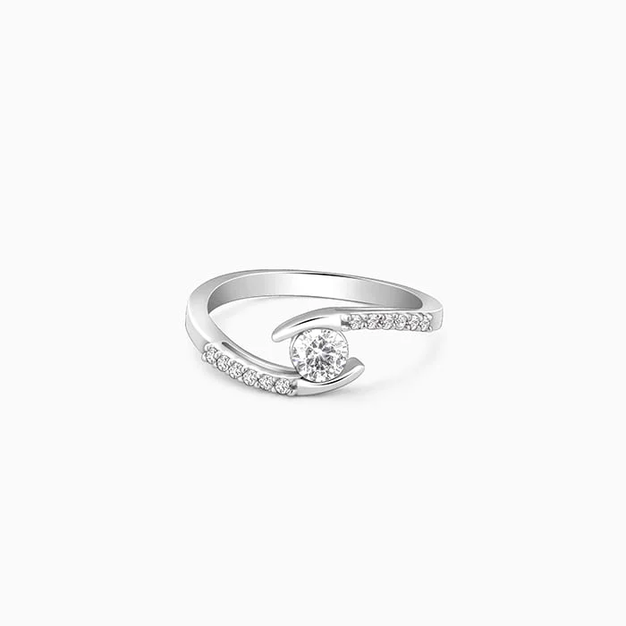 Flash Deals On Fine Jewelry – Shop Before It's Gone Silver Solitaire Grace Ring