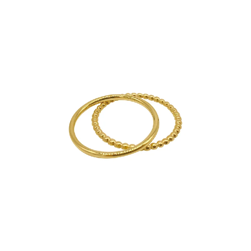 Your Perfect Accessory Now At The Best Price Tarnish Resistant 14k Gold Plated Stacking Ring Set