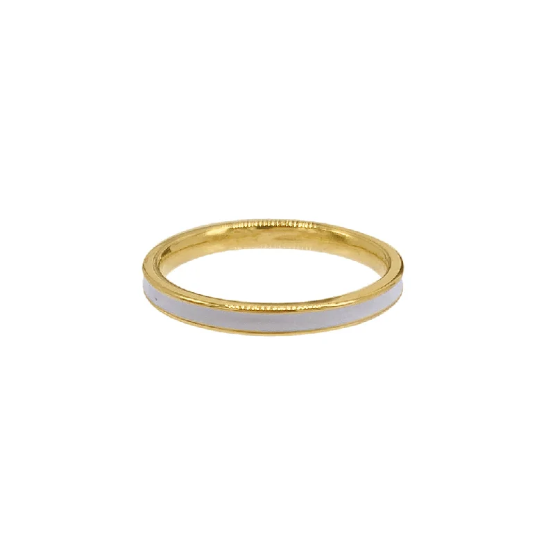 Shine Without Limits – Jewelry Sale Happening Now 14k Gold Plated White Enamel Band