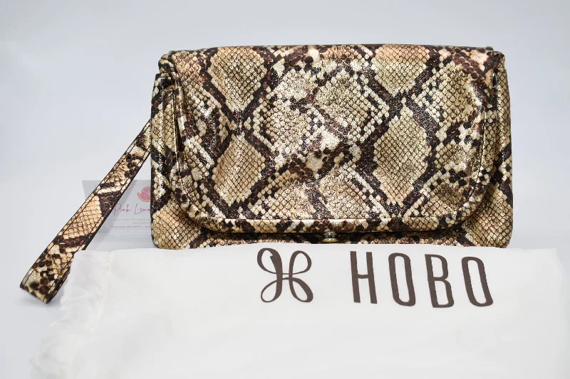 HOBO Lauren Wristlet in Golden Snake