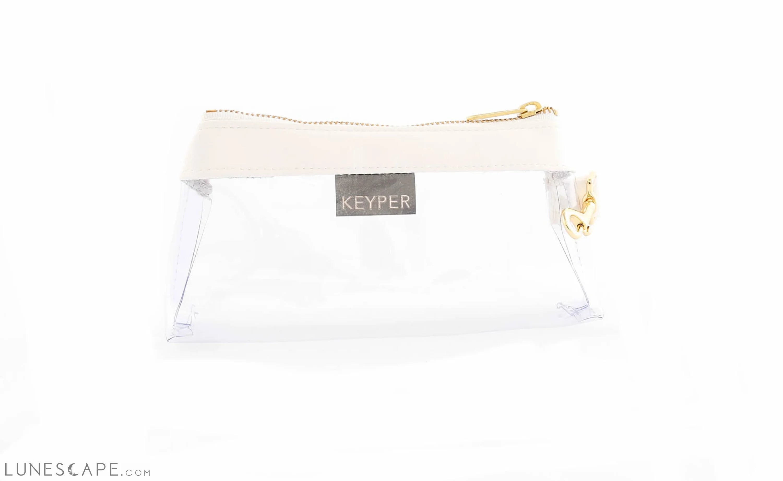 Frost White CLEAR Bag  - Vegan Leather Trim