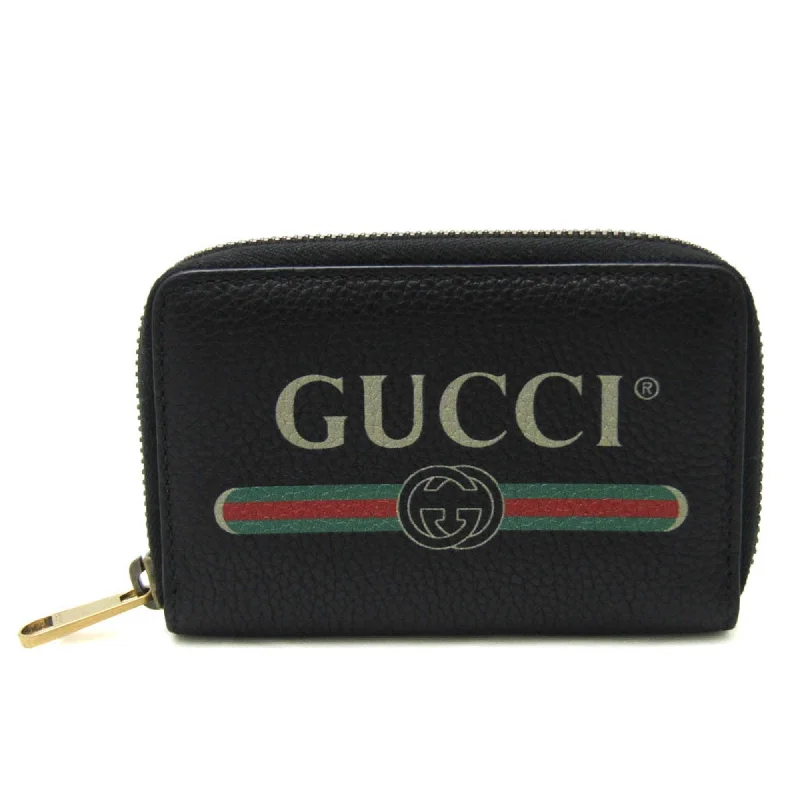 Gucci Logo Print  Leather Wallet  (Pre-Owned)