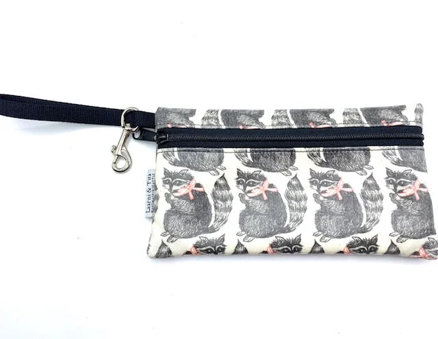 Large Wristlet in Raccoons