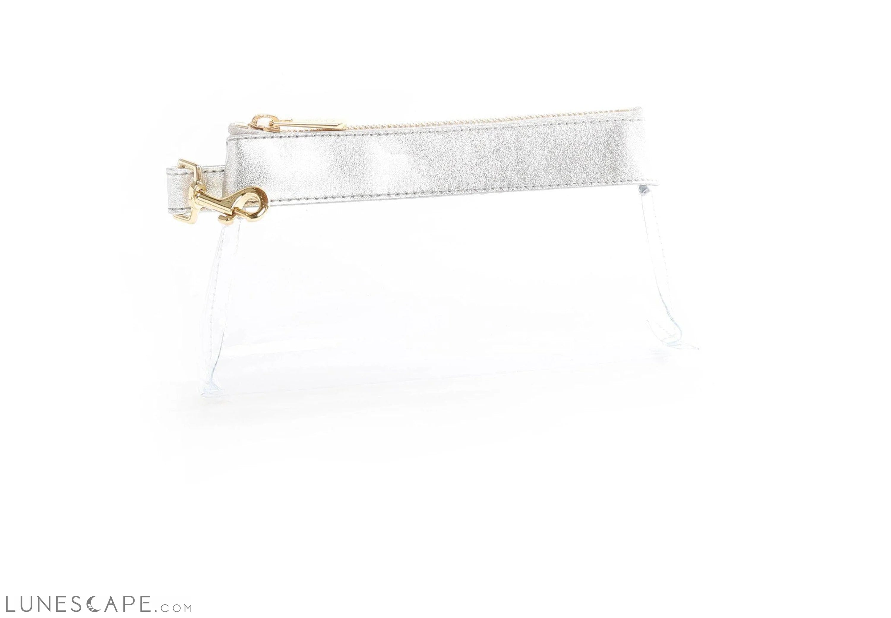 Stunning Silver CLEAR Bag  -Leather Trim