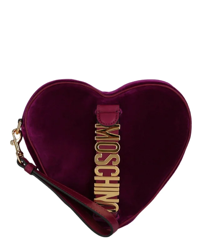 Velvet Heart Shaped Wristlet