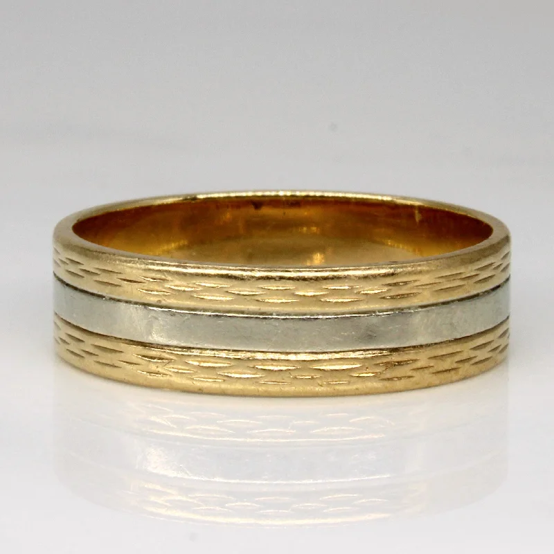 High-End Jewelry, Now More Affordable Than Ever 14k Two Tone Gold Band | SZ 9.5 |
