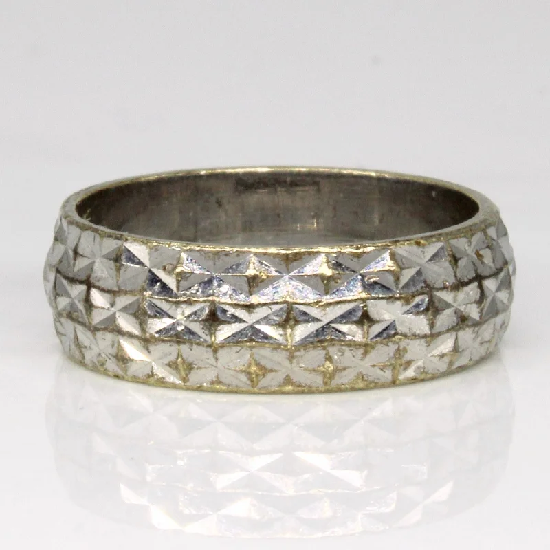 Exclusive Jewelry Bundles At Discounted Prices 9k White Gold Patterned Band | SZ 6 | Exclusive Jewelry Bundles At Discounted Prices 9k White Gold Patterned Band | SZ 6 |