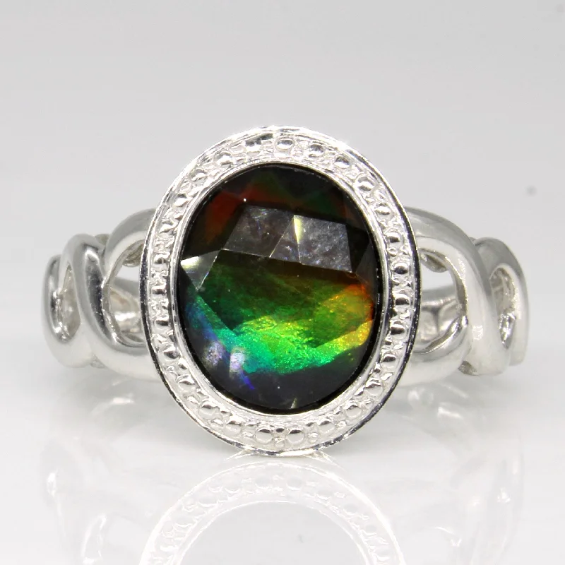 Fashion-Forward Jewelry At Incredible Prices Faceted Ammolite Cocktail Ring | 1.20ct | SZ 7 | Fashion-Forward Jewelry At Incredible Prices Faceted Ammolite Cocktail Ring | 1.20ct | SZ 7 |