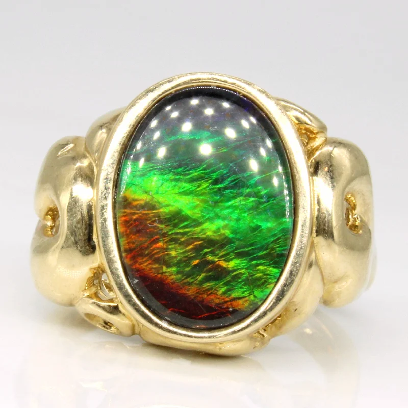 Huge Savings On Timeless Jewelry Collections Abstract Ammolite Cocktail Ring | 2.40ct | SZ 6.75 |