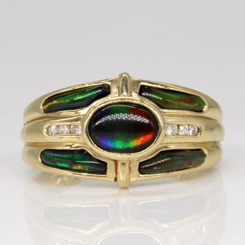 Personalized Jewelry Sale – Meaningful Gifts At Great Prices Ammolite & Diamond Cocktail Ring | 1.45ctw, 0.06tw | SZ 7.5 | Personalized Jewelry Sale – Meaningful Gifts At Great Prices Ammolite & Diamond Cocktail Ring | 1.45ctw, 0.06tw | SZ 7.5 |