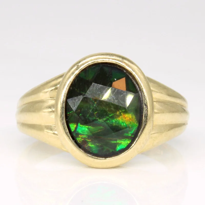 Handcrafted Jewelry Sale – Unique Designs At Low Prices Solitaire Ammolite Cocktail Ring | 1.60ct | SZ 7 | Handcrafted Jewelry Sale – Unique Designs At Low Prices Solitaire Ammolite Cocktail Ring | 1.60ct | SZ 7 |