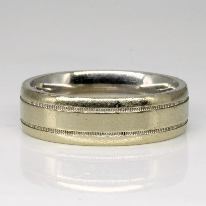 Elegant Jewelry, Affordable Luxury – Shop Now Birks' 18k White Gold Band | SZ 8.75 | Elegant Jewelry, Affordable Luxury – Shop Now Birks' 18k White Gold Band | SZ 8.75 |