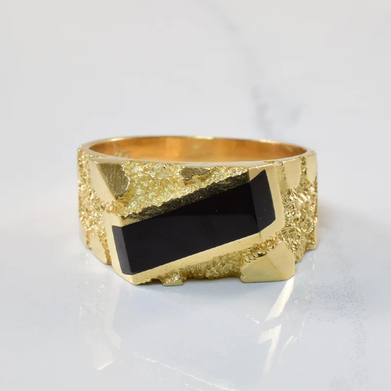 Elevate Your Outfit With Discounted Statement Jewelry Black Onyx Nugget Textured Ring | 1.50ct | SZ 11 | Elevate Your Outfit With Discounted Statement Jewelry Black Onyx Nugget Textured Ring | 1.50ct | SZ 11 |