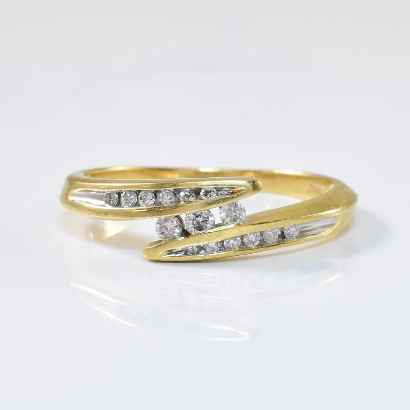 Classic And Modern Jewelry Styles On Sale Channel Set Diamond Bypass Ring | 0.12ctw | SZ 8.25 | Classic And Modern Jewelry Styles On Sale Channel Set Diamond Bypass Ring | 0.12ctw | SZ 8.25 |
