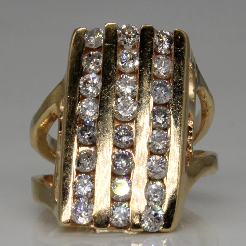 Don't Miss These Dazzling Jewelry Discounts Channel Set Diamond Column Ring | 1.32ctw | SZ 6 | Don't Miss These Dazzling Jewelry Discounts Channel Set Diamond Column Ring | 1.32ctw | SZ 6 |