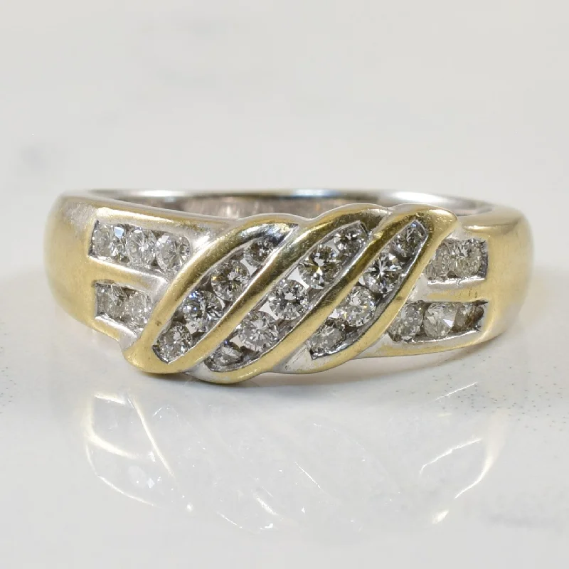 Jewelry Clearance – Final Chance To Save Big Channel Set Diamond Cross Over Ring | 0.35ctw | SZ 6.5 | Jewelry Clearance – Final Chance To Save Big Channel Set Diamond Cross Over Ring | 0.35ctw | SZ 6.5 |