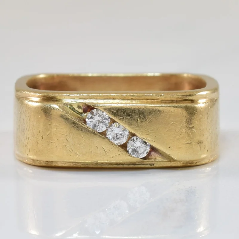 Waterproof Stainless Steel Jewelry For Lasting Beauty Channel Set Diamond Square Band | 0.10ctw | SZ 7.25 | Waterproof Stainless Steel Jewelry For Lasting Beauty Channel Set Diamond Square Band | 0.10ctw | SZ 7.25 |