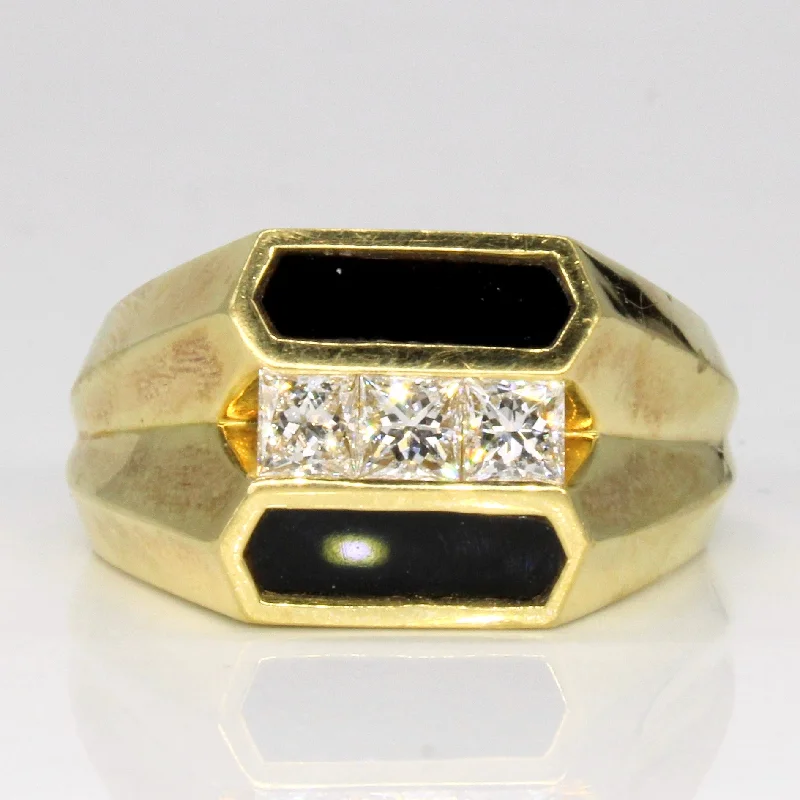 Make Every Moment Shine – Jewelry Discounts Available Diamond & Black Onyx Inlay 18k Ring | 0.66ctw, 1.6ctw | SZ 10.25 | Make Every Moment Shine – Jewelry Discounts Available Diamond & Black Onyx Inlay 18k Ring | 0.66ctw, 1.6ctw | SZ 10.25 |
