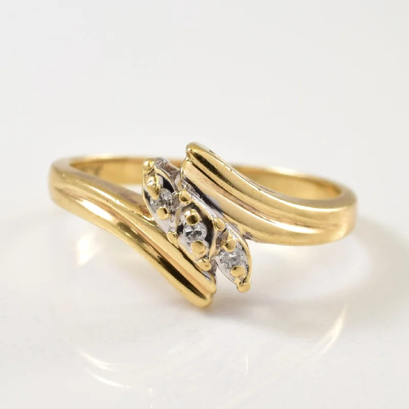 Sparkle On A Budget – Fine Jewelry For Less Three Stone Diamond Bypass Ring | 0.03ctw | SZ 6 | Sparkle On A Budget – Fine Jewelry For Less Three Stone Diamond Bypass Ring | 0.03ctw | SZ 6 |
