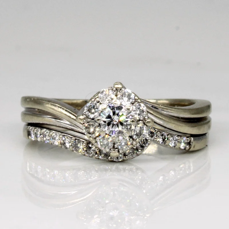 Shop High-Quality Jewelry At Jaw-Dropping Discounts Halo Set Diamond Engagement & Wedding Ring | 0.31ctw | SZ 5.75 | Shop High-Quality Jewelry At Jaw-Dropping Discounts Halo Set Diamond Engagement & Wedding Ring | 0.31ctw | SZ 5.75 |