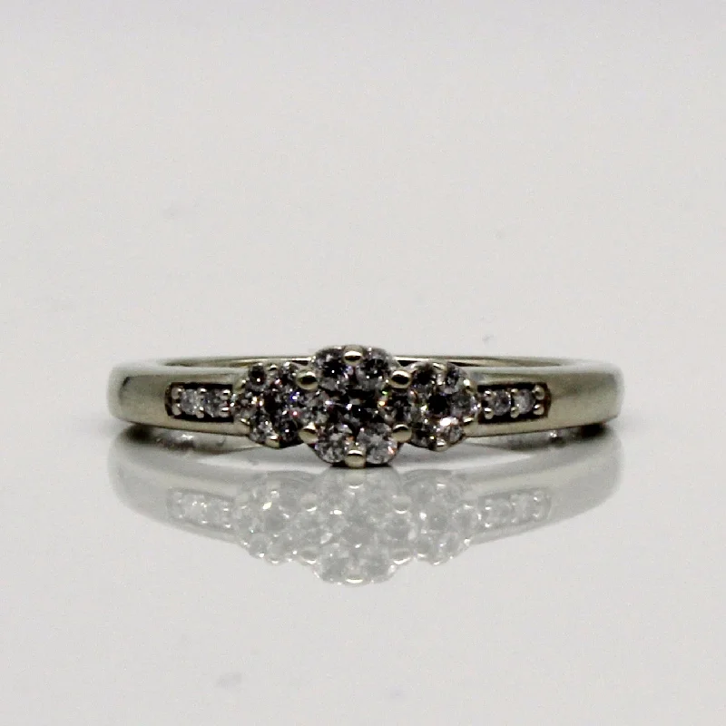 Exclusive Jewelry Sale – Shine For Less Diamond Cluster Ring | 0.20ctw | SZ 5.25 |