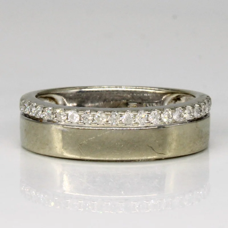 Grab Your Dream Jewelry At The Lowest Prices Diamond Edge Band | 0.15ctw | SZ 4.25 | Grab Your Dream Jewelry At The Lowest Prices Diamond Edge Band | 0.15ctw | SZ 4.25 |