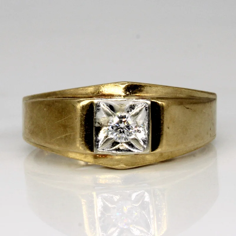 Grab Exquisite Jewelry At The Lowest Prices Flush Set Diamond Illusion Ring | 0.11ct | SZ 10 |