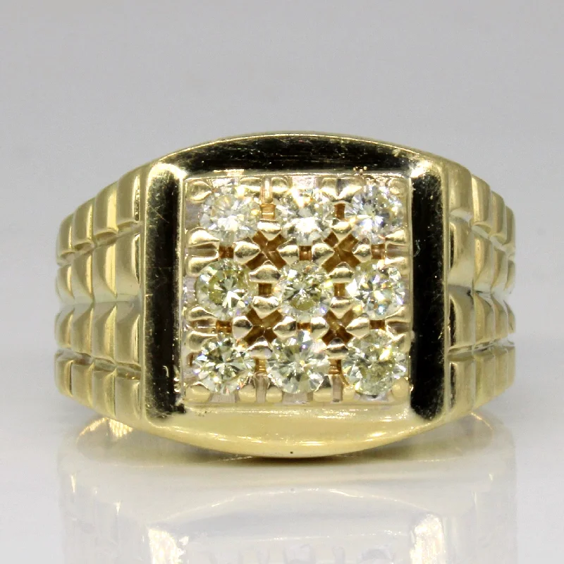 Exclusive Online Jewelry Sale – Don't Wait Diamond Grid Ring | 0.58ctw | SZ 8.5 |