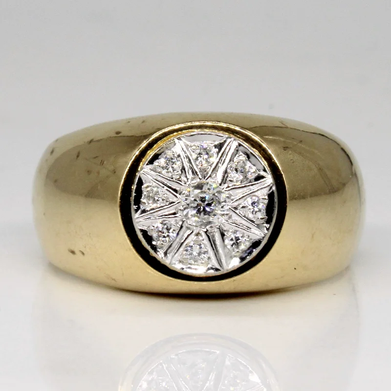 Waterproof Stainless Steel Jewelry For Lasting Beauty Diamond High Set Ring | 0.17ctw | SZ 9 | Waterproof Stainless Steel Jewelry For Lasting Beauty Diamond High Set Ring | 0.17ctw | SZ 9 |