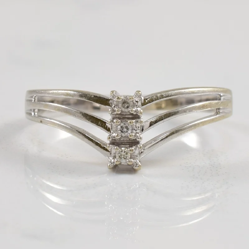 Luxury Handcrafted Jewelry For Elegant Looks Diamond Open Work Chevron Ring | 0.03ctw | SZ 8 | Luxury Handcrafted Jewelry For Elegant Looks Diamond Open Work Chevron Ring | 0.03ctw | SZ 8 |