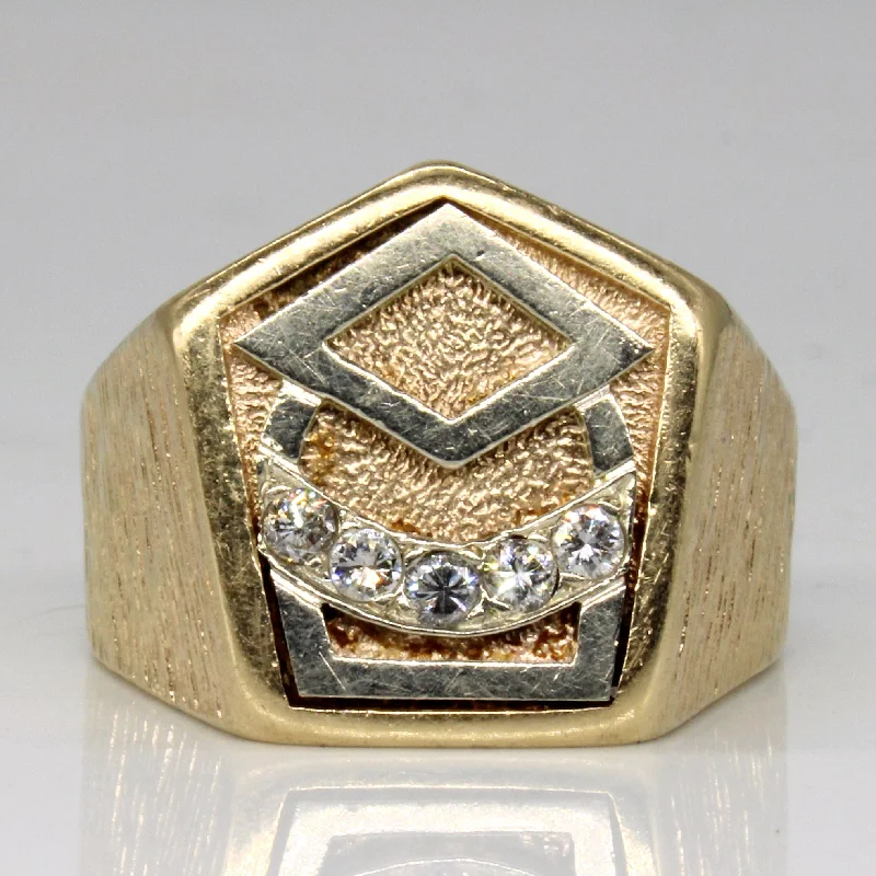 Eco-Friendly Sustainable Jewelry For Conscious Buyers Diamond Signet Style Ring | 0.20ctw | SZ 10.25 |