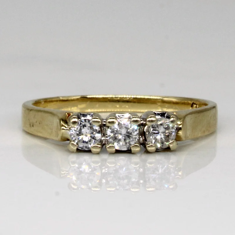 Luxury Jewelry At Unbeatable Discounts Diamond Three Stone Ring | 0.24ctw | SZ 6 |