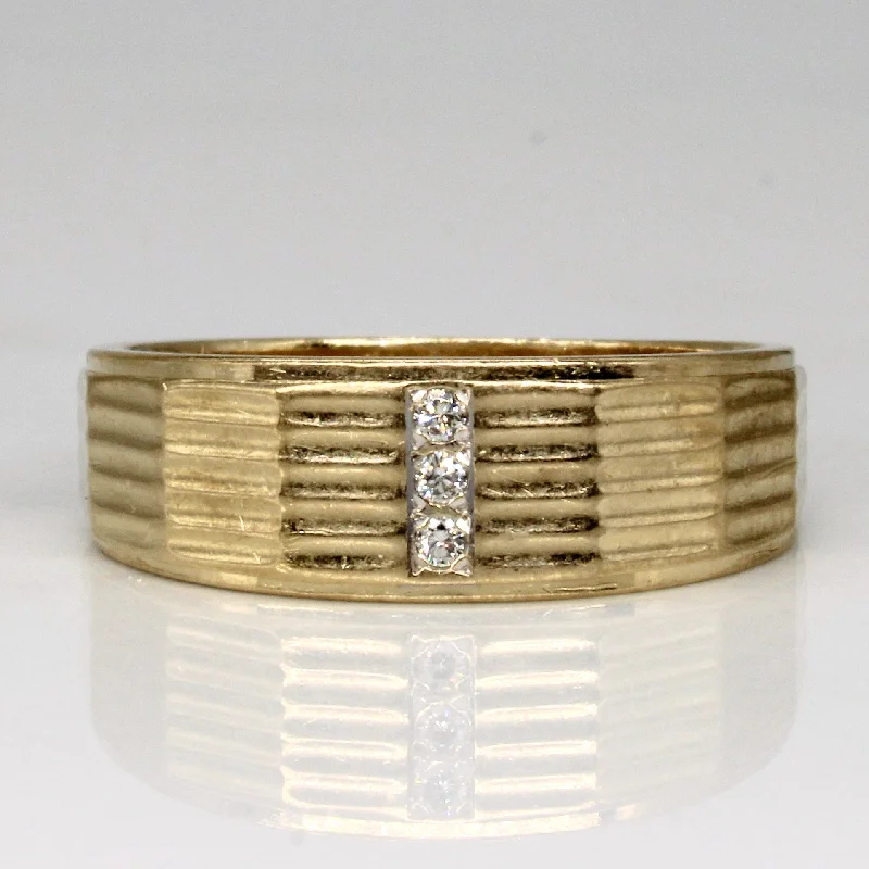 Your Dream Jewelry At Dream Prices Vertical Diamond Band | 0.03ctw | SZ 10 |