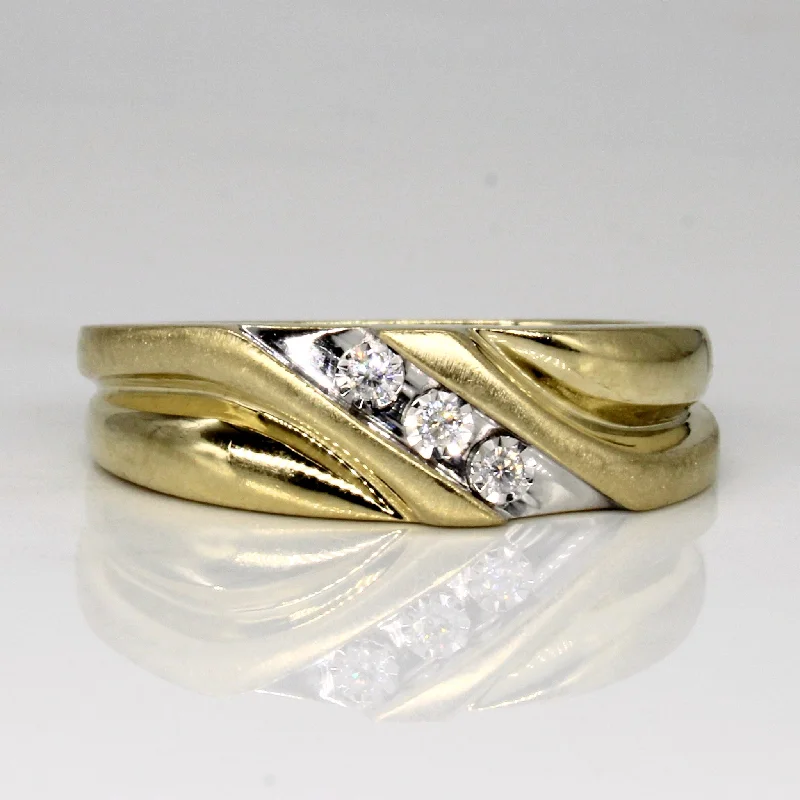 Handcrafted Beauty At Affordable Prices Three Stone Diamond Bypass Band | 0.05ctw | SZ 10 | Handcrafted Beauty At Affordable Prices Three Stone Diamond Bypass Band | 0.05ctw | SZ 10 |