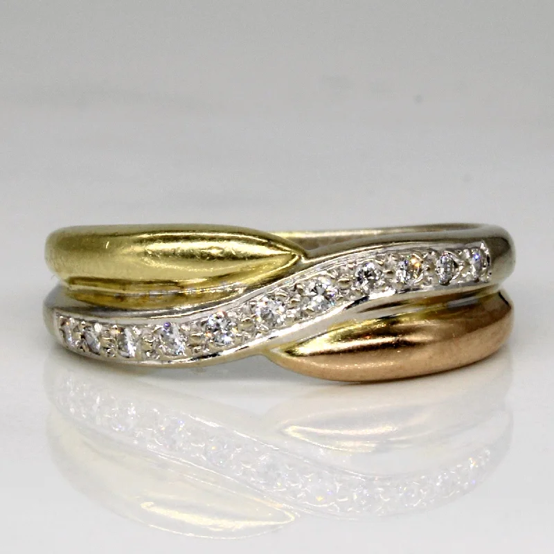 Everyday Jewelry Essentials Now On Sale Diamond Tri-Tone Waterfall Ring | 0.06ctw | SZ 7 | Everyday Jewelry Essentials Now On Sale Diamond Tri-Tone Waterfall Ring | 0.06ctw | SZ 7 |